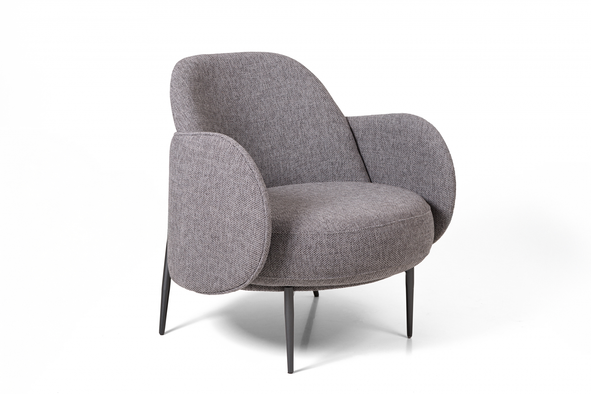 REF 5009 - Poltrona Linho Cinza Hug 80CmX80cm 80Cm Alt