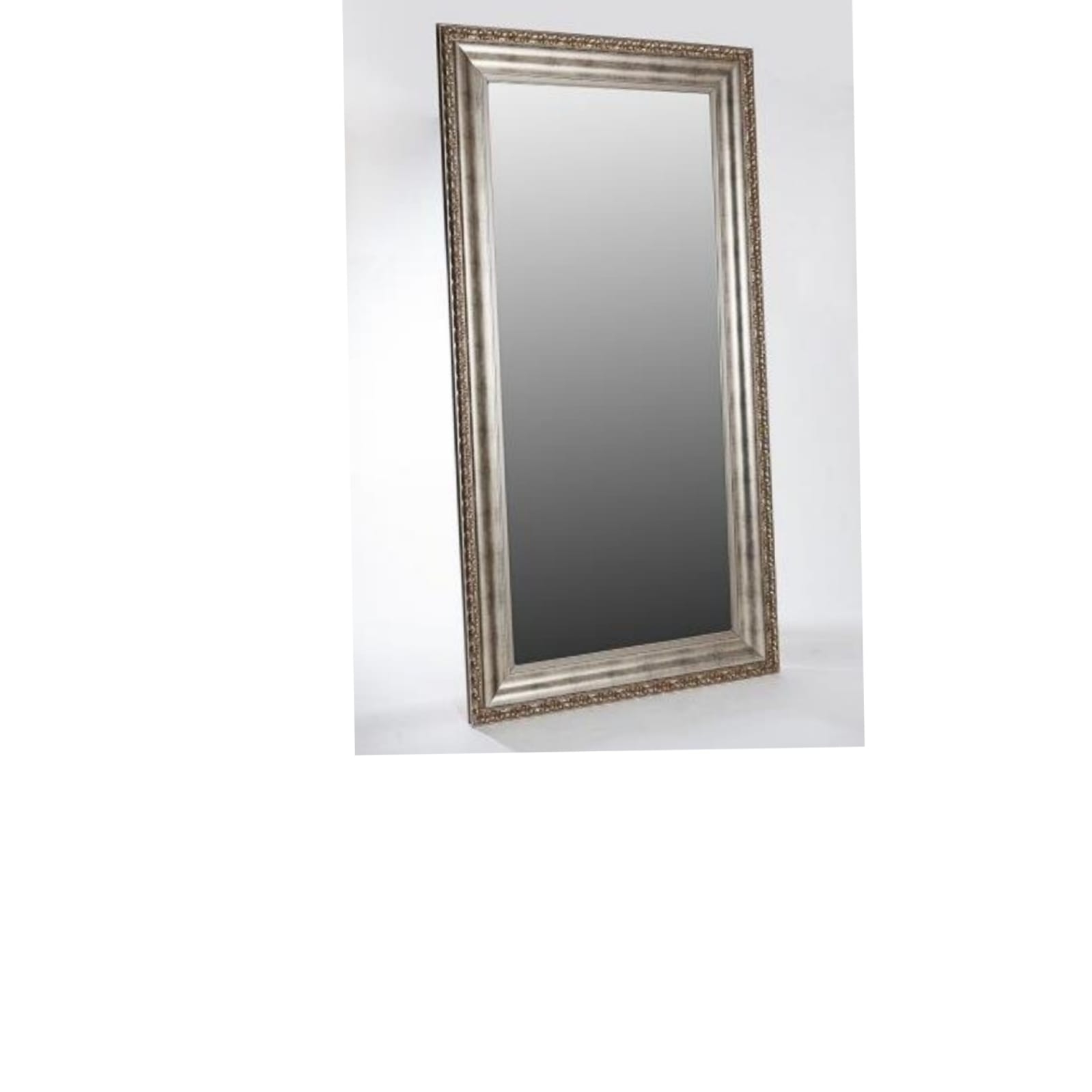 REF 4465 - Espelho Moldura Prateada 2,20 X 1,10 Cm