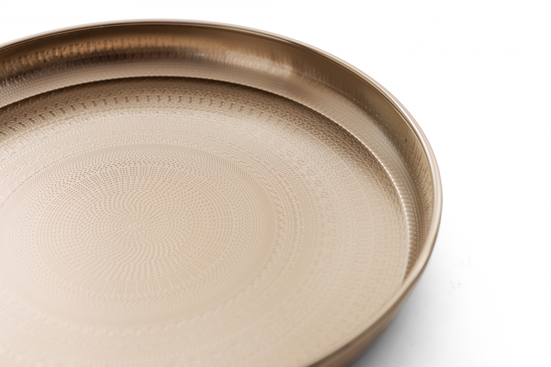 REF 8146-&nbsp;Bandeja de Metal Dourada Maia 34cm