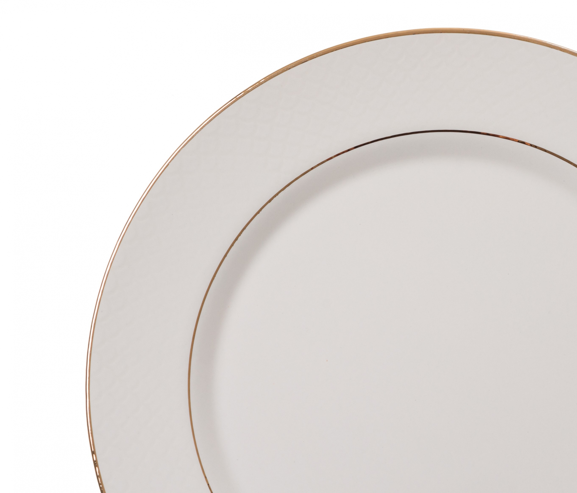 REF 1959 - Sousplat Porcelana Borda Filetada Ouro