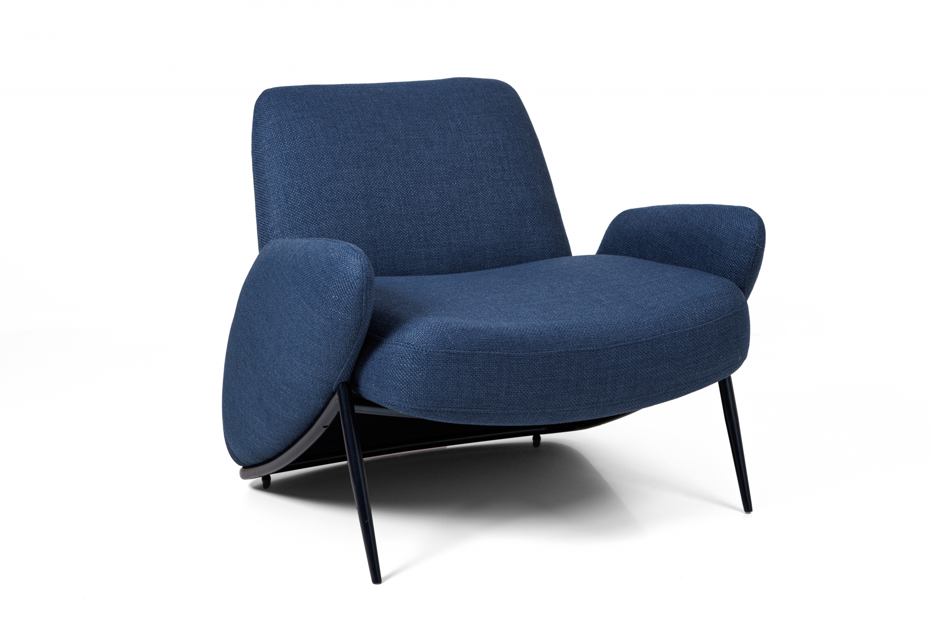 REF 5008 - Poltrona Linho Azul Cegonha 80CmX80Cm 80Cm Alt