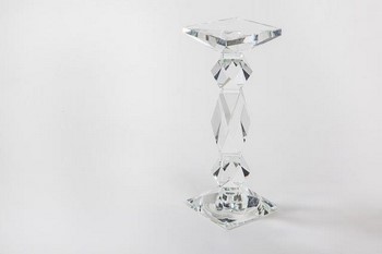 REF 3139 - Castiçal Solitário Cristal 26cm