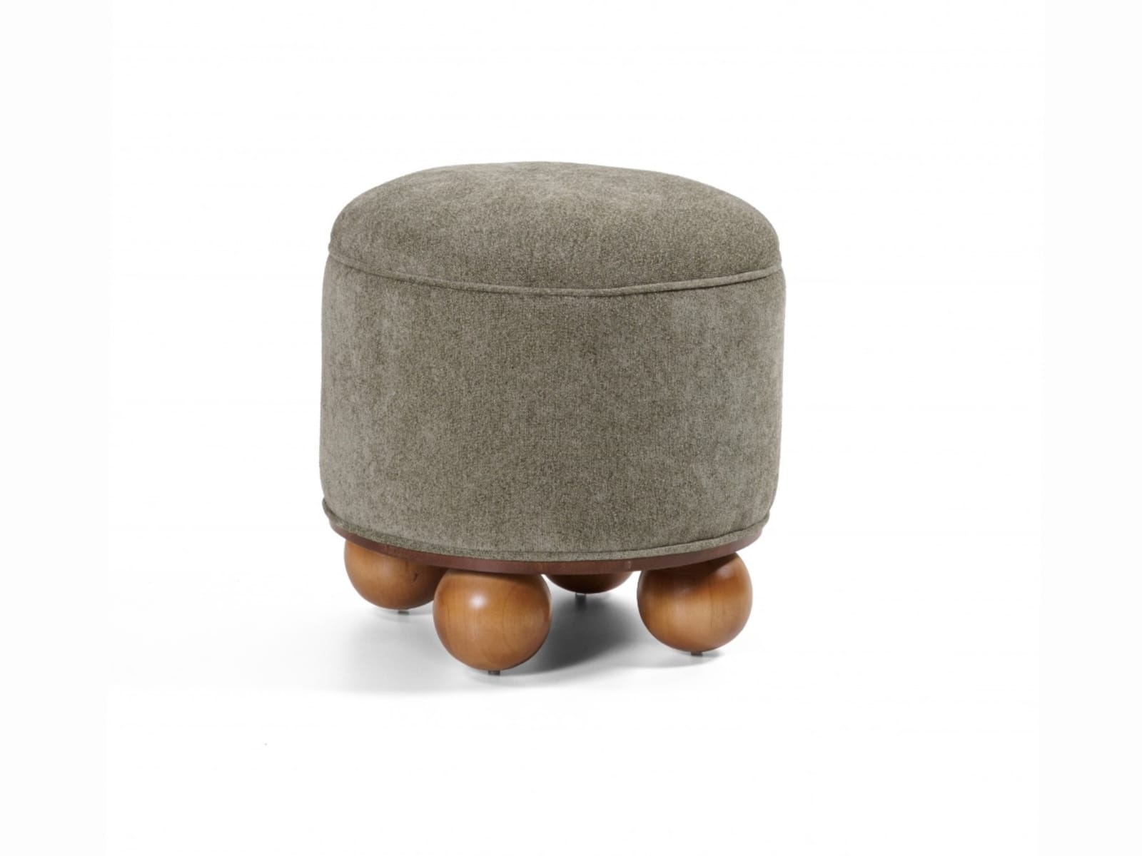 REF 11331 -&nbsp;Linha Tais Puntel Pufe Chic P&eacute; Esfera Verde 50X50Cm 45Cm Alt