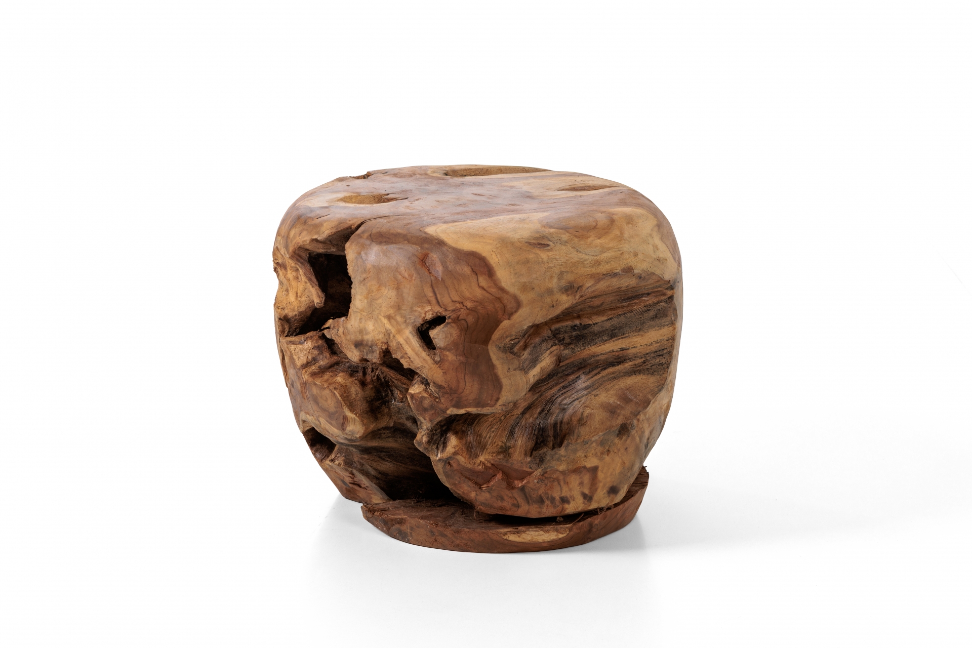 REF 10000 - Pufe De Madeira Raiz 50Cm