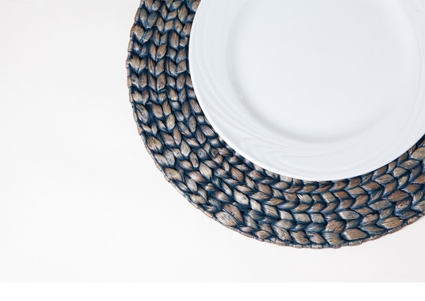 REF 1680 - Sousplat Ratan Azul