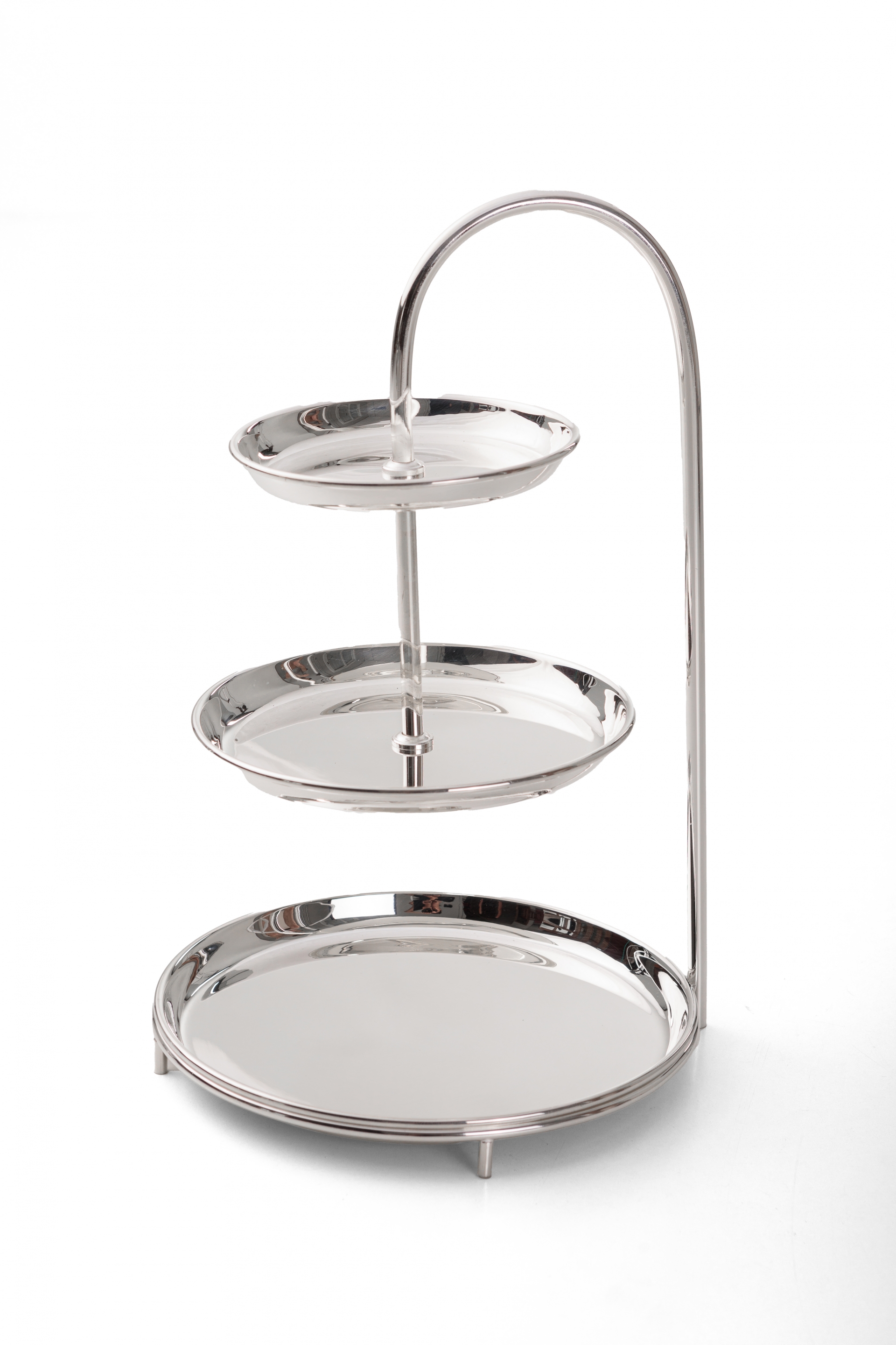 REF 3984 - Baleiro Prata 2 Andares Liso<br />
REF 3985 -  Baleiro Prata 3 Andares Liso