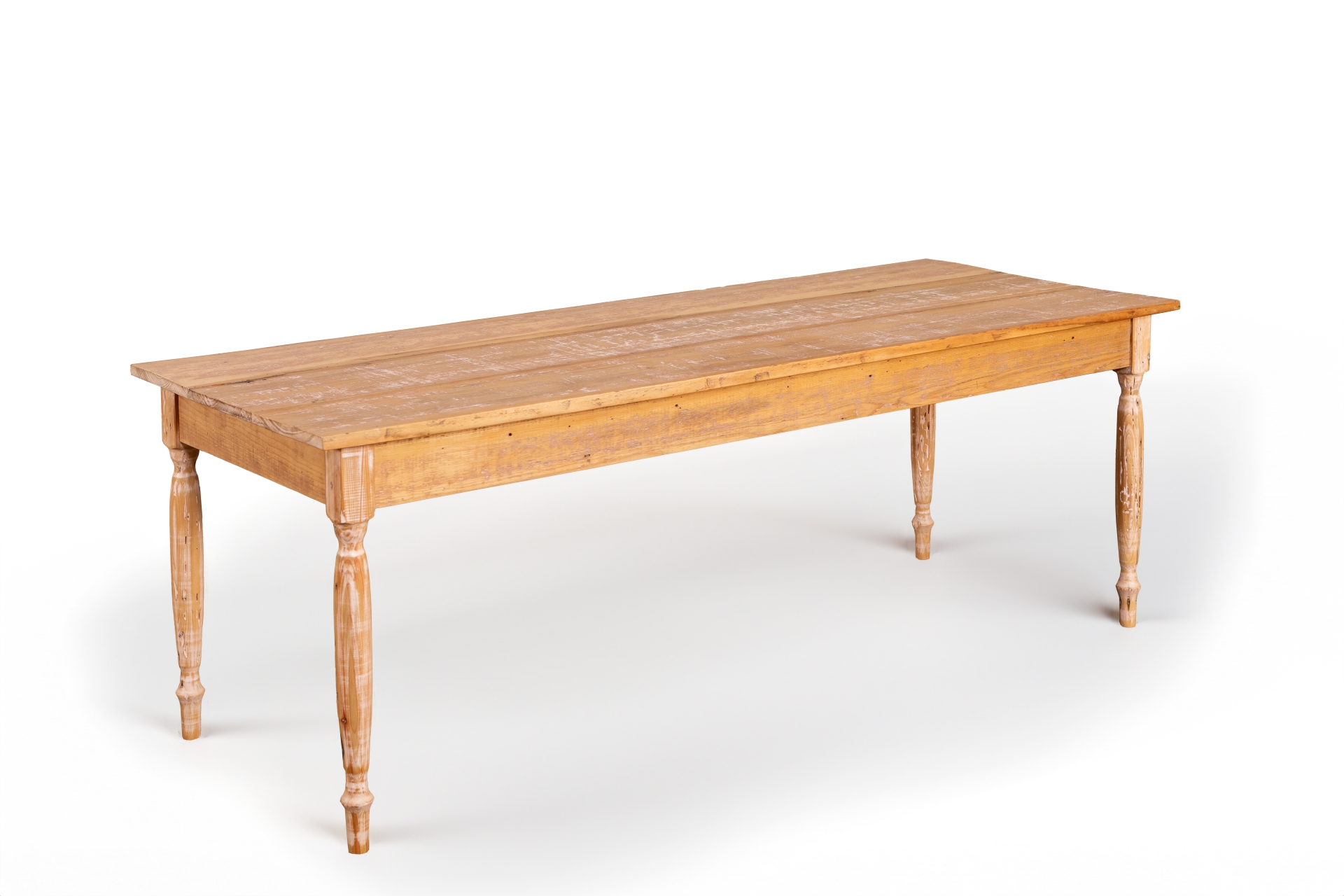 REF 4858 - Mesa De Madeira Rústica Com Rose 2,30 X 0,88 80 Cm Alt <br />
 