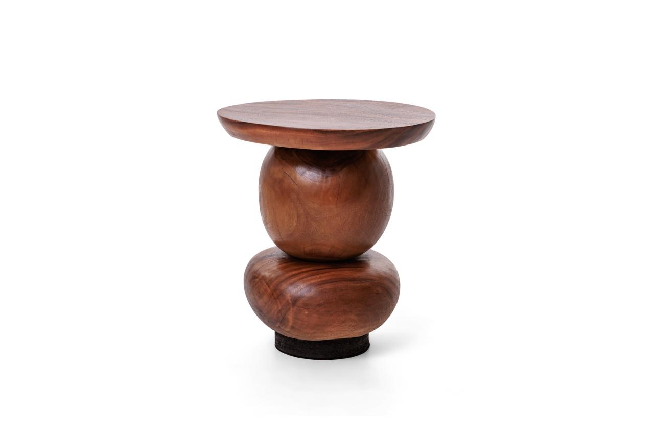 REF 11241 -&nbsp;Mesa Lateral Zen 65cm Di&acirc;m 60cm Alt Tampo De Vidro
