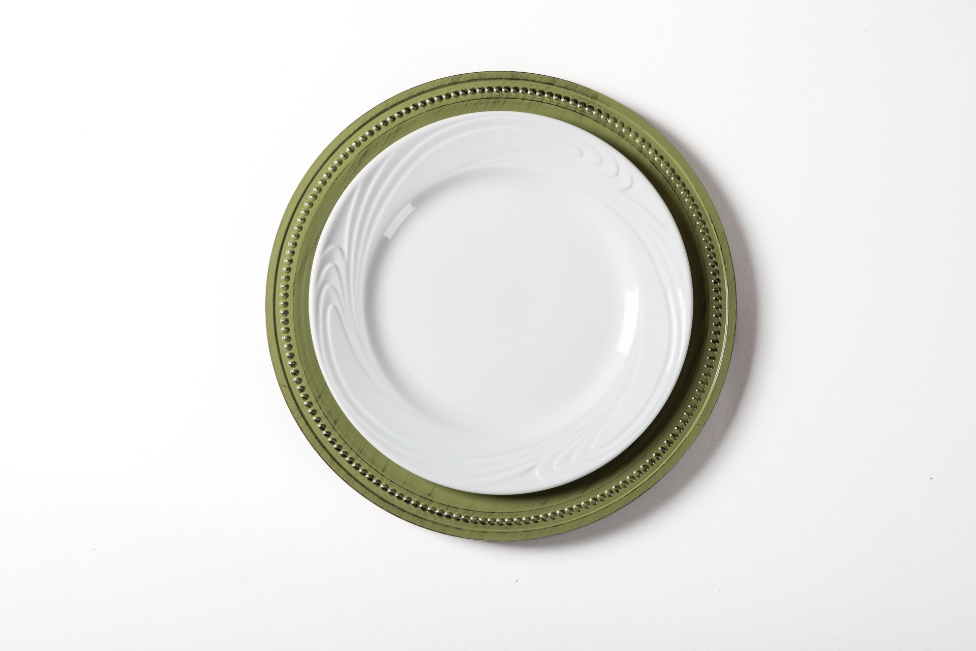 REF 1952 - Sousplat Verde Claro Bolinha