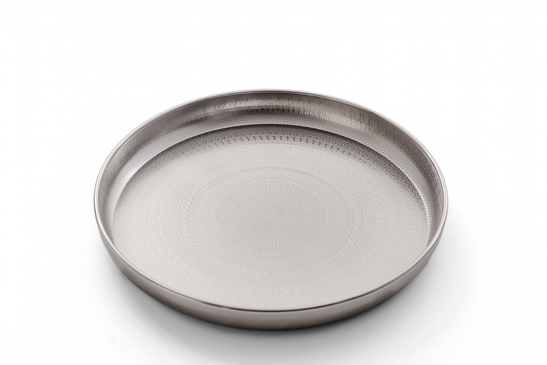 REF 8145 -&nbsp;Bandeja de Metal Prata Maia 34cm