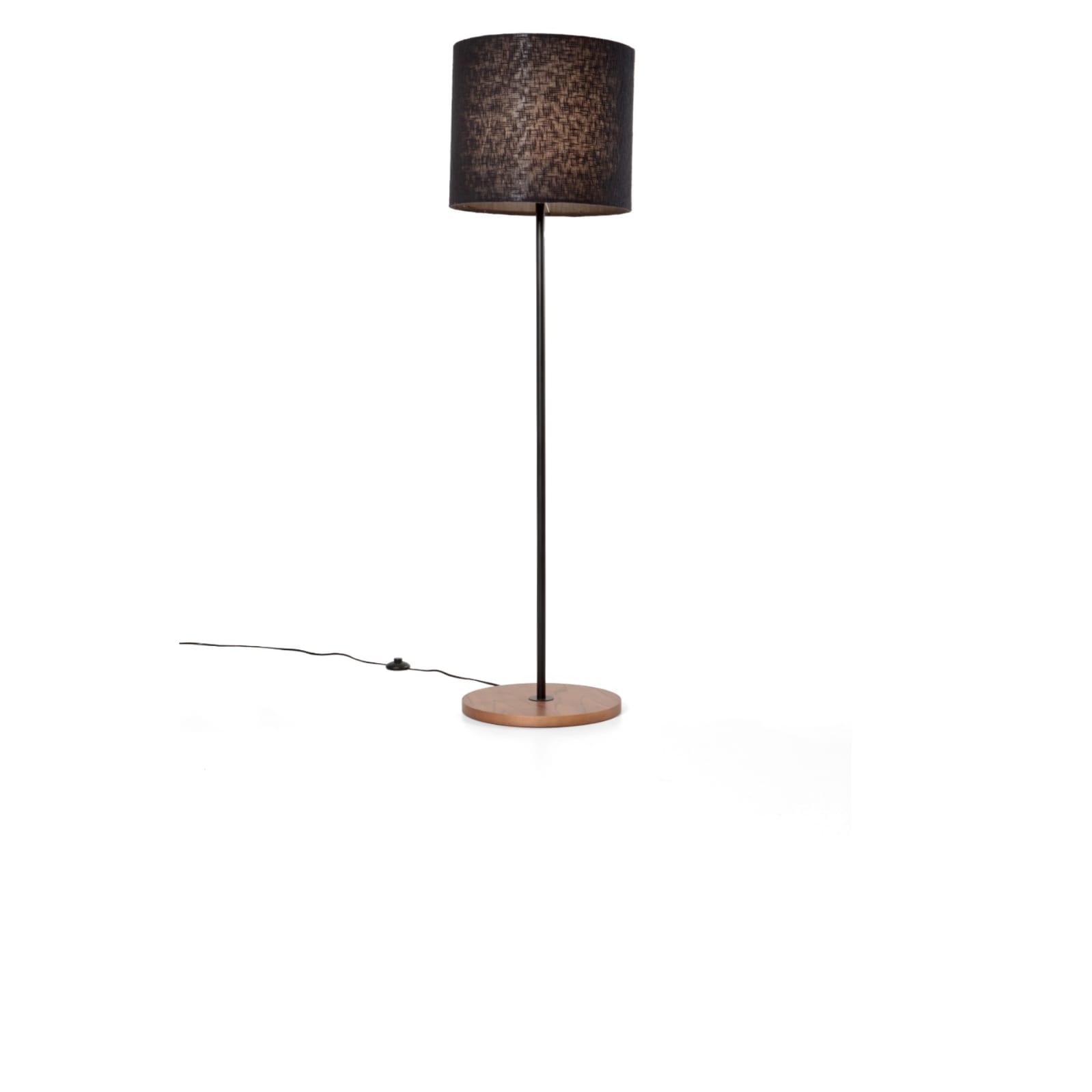 REF 3905 - Luminária Preta De Linho 1,75 Cm Alt 45Cm Diâm