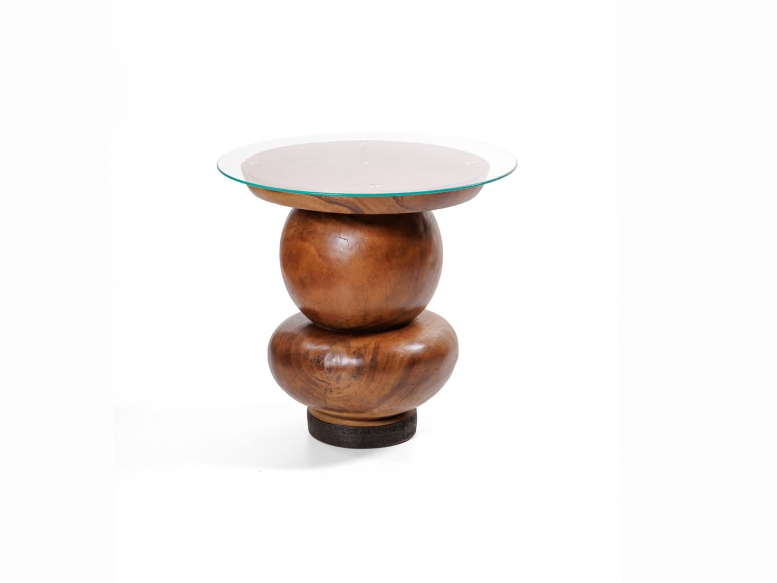 REF 11241 -&nbsp;Mesa Lateral Zen 65cm Di&acirc;m 60cm Alt Tampo De Vidro