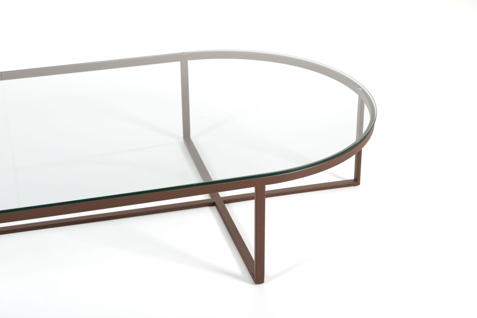 REF 4871 -&nbsp;Mesa De Centro Ferro E Vidro 1,60 X 0,70 25 Cm Alt