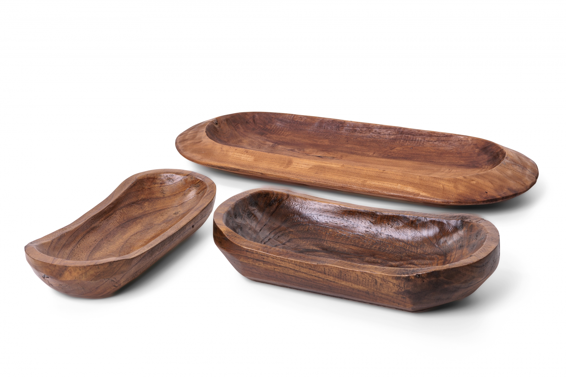 REF 8160 &ndash; Gamela de Madeira GG 100cm x 44cm<br />
REF 8161 &ndash; Gamela de Madeira G 57cm x 30cm<br />
REF 8162 &ndash; Gamela de Madeira M 50cm x 23cm