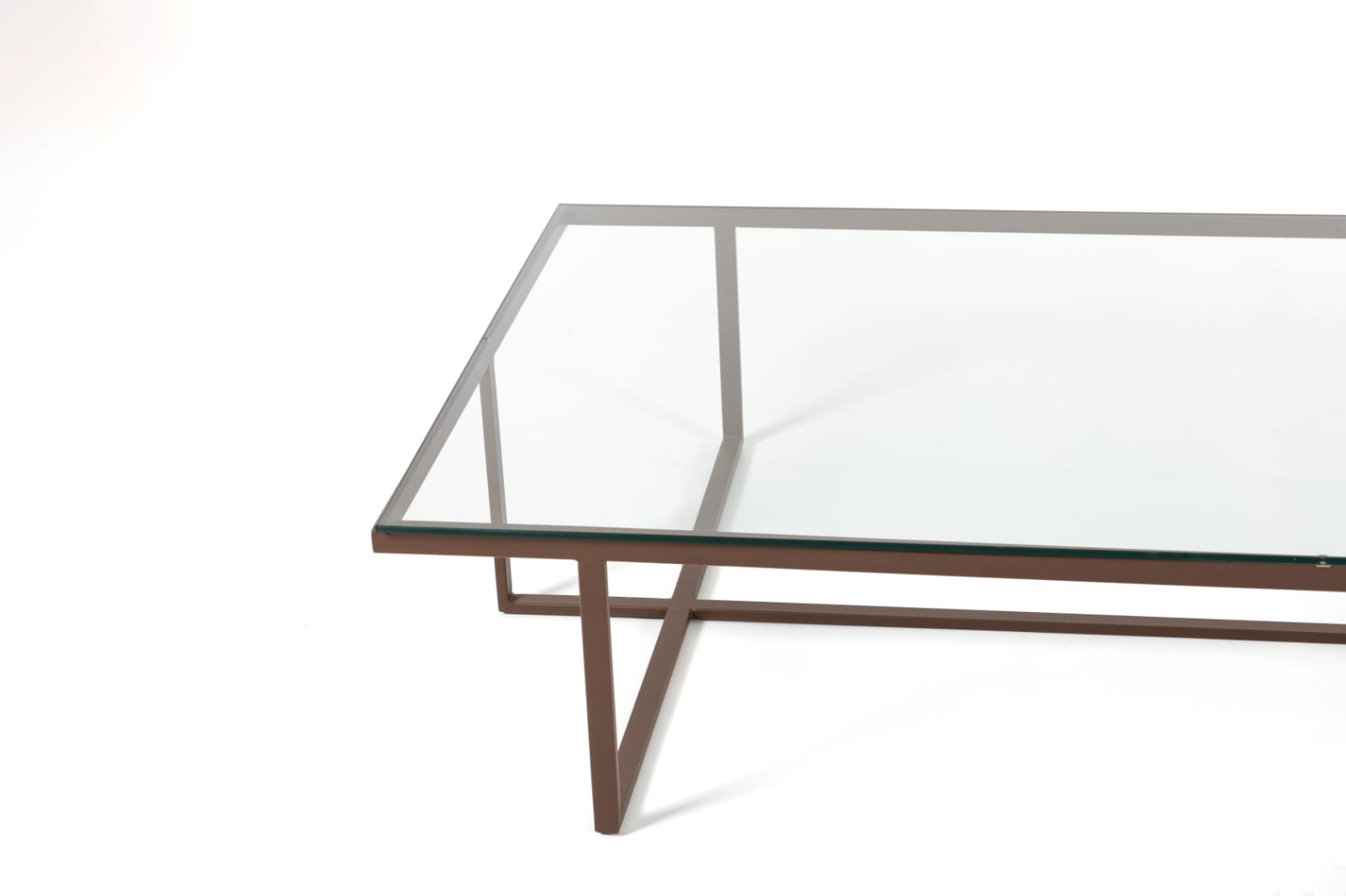 REF 4871 -&nbsp;Mesa De Centro Ferro E Vidro 1,60 X 0,70 25 Cm Alt