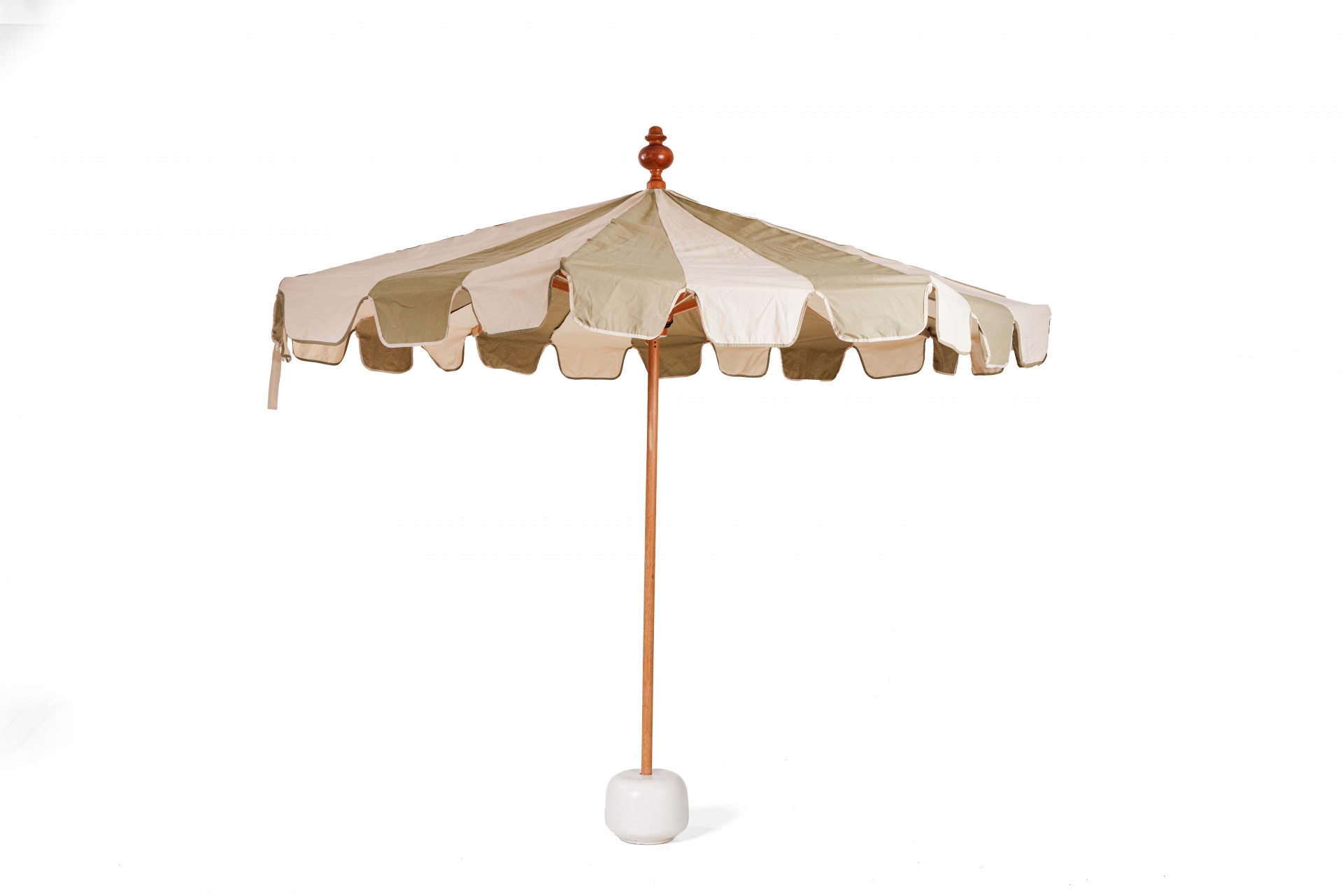 REF 11141 -&nbsp;Linha Tais Puntel Ombrelone Village 3,50 Di&acirc;m 2,50 Alt Cobertura Verde E Bege&nbsp;