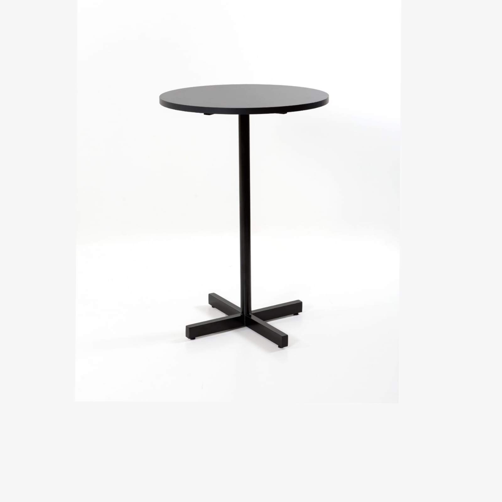 REF 4930 - Mesa Bistro Preta Alta 70 Cm Diâm 1,00 Altura