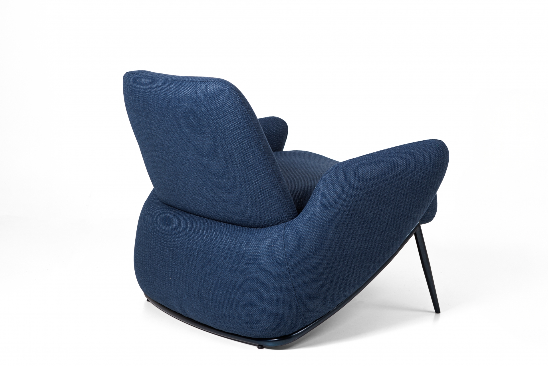 REF 11303 - Poltrona Linho Azul Cegonha 80CmX80Cm 80Cm Alt
