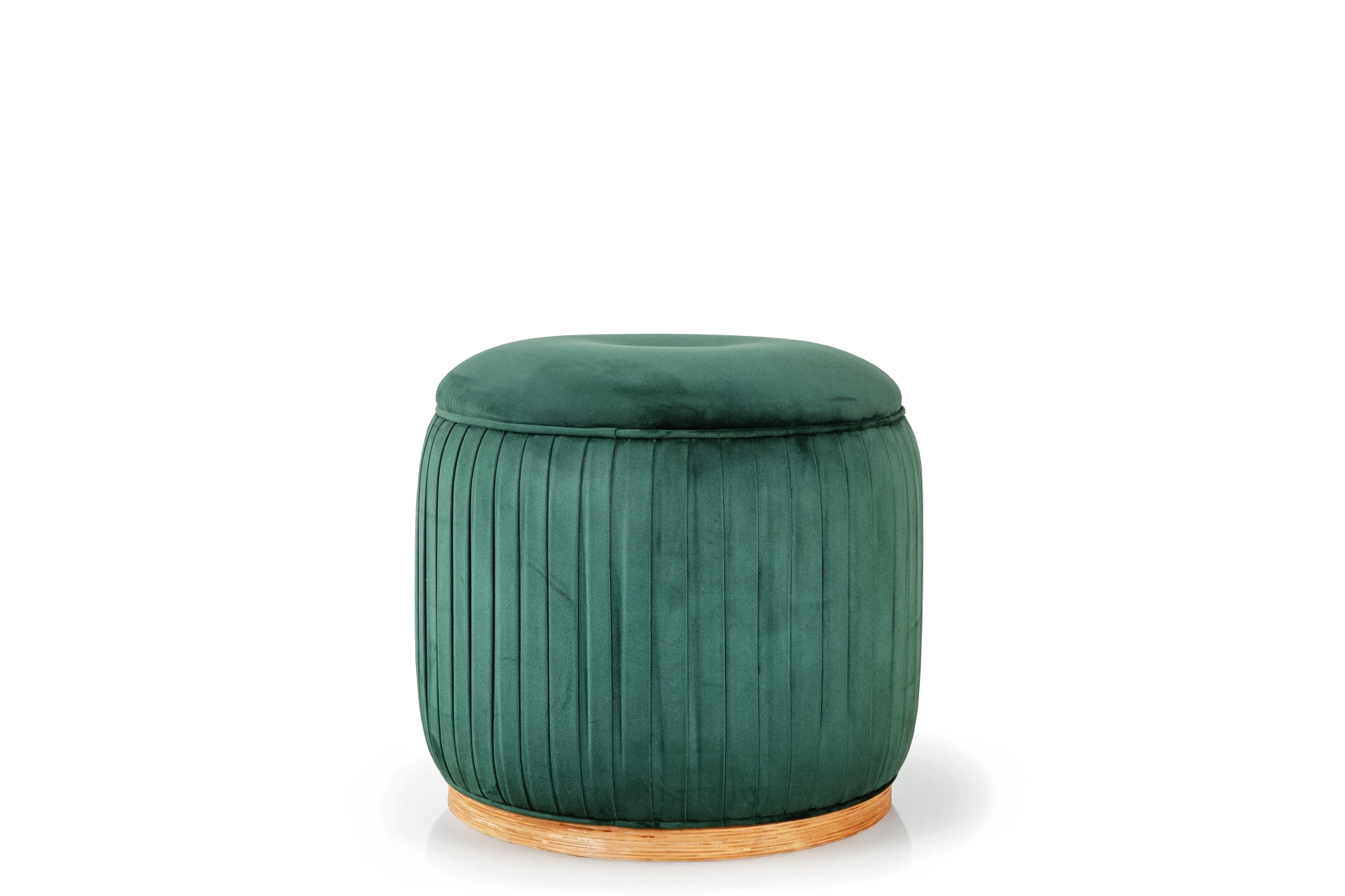 REF 4661 - Linha Tais Puntel Pufe Serenity Verde 53CM DIAM 50CM ALT